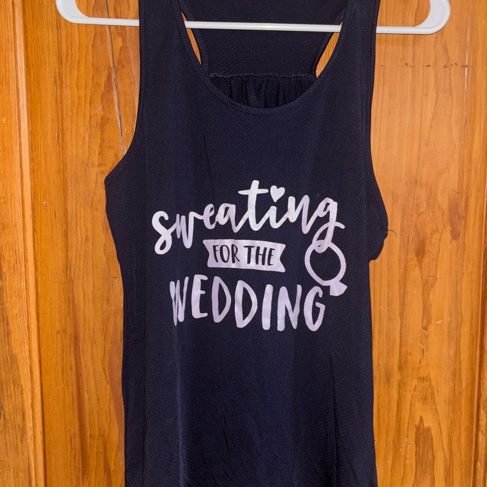 Blue Wedding Workout Tank Top